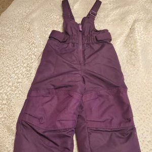GIRLS SZ 2T PURPLE SNOW BIBS PANTS
